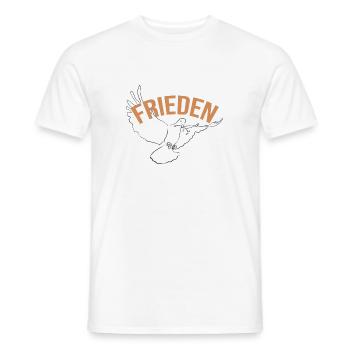 Peace Dove of Peace - Men's T-Shirt - white - Front - AI Model Male 178 dark (178cm)