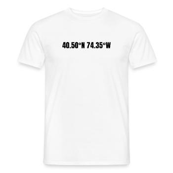 Edison New Jersey USA Koordinaten - Männer T-Shirt - Weiß - Vorne - AI Model Male 178 dark (178cm)