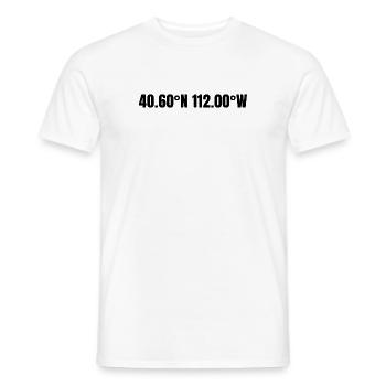 West Jordan Utah USA Koordinaten - Männer T-Shirt - Weiß - Vorne - AI Model Male 178 dark (178cm)