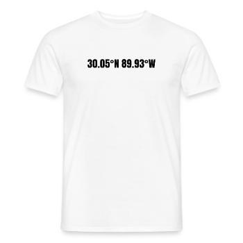 New Orleans Louisiana USA Koordinaten - Männer T-Shirt - Weiß - Vorne - AI Model Male 178 dark (178cm)