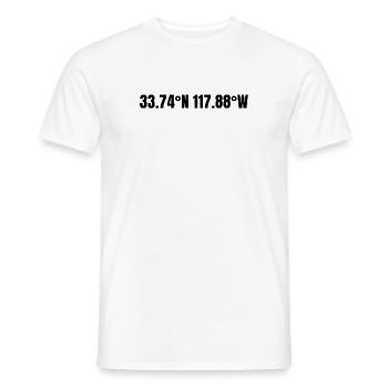 Santa Ana California USA Koordinaten - Männer T-Shirt - Weiß - Vorne - AI Model Male 178 dark (178cm)