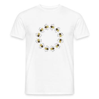Bienen im Kreis - Männer T-Shirt - Weiß - Vorne - AI Model Male 178 dark (178cm)
