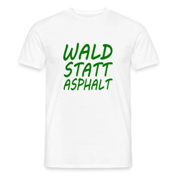 wald statt asphalt - Männer T-Shirt - Weiß - Vorne - AI Model Male 178 dark (178cm)