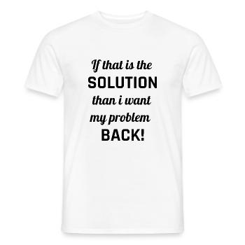 Solution de blague - T-shirt homme - blanc - Devant - AI Model Male 178 dark (178cm)