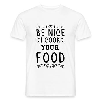 Chef cuisine citation - T-shirt homme - blanc - Devant - AI Model Male 178 dark (178cm)