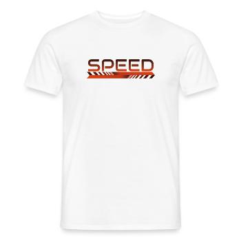 SPEED - Full Throttle Racing & Sport Design - Männer T-Shirt - Weiß - Vorne - AI Model Male 178 dark (178cm)