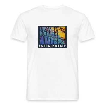 INK PAINT SINGLE ESPOSITION D - Männer T-Shirt - Weiß - Vorne - AI Model Male 178 dark (178cm)