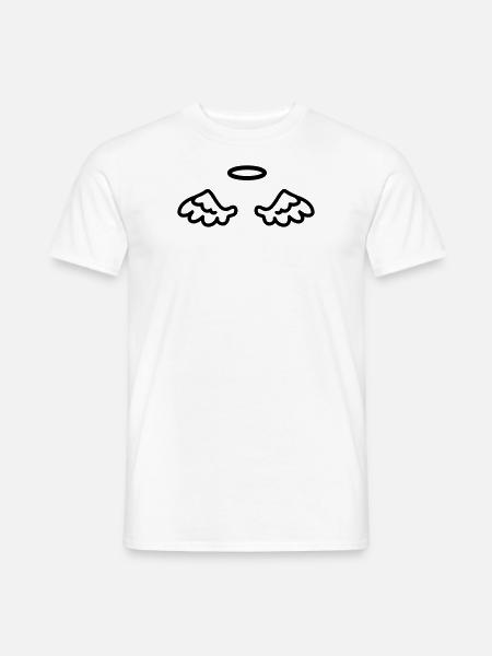 Angel wings - line - Men's T-Shirt - white