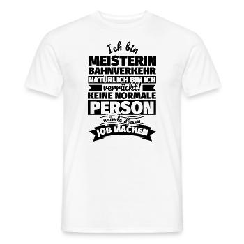 Meisterin Bahnverkehr Geschenke - Männer T-Shirt - Weiß - Vorne - AI Model Male 178 dark (178cm)