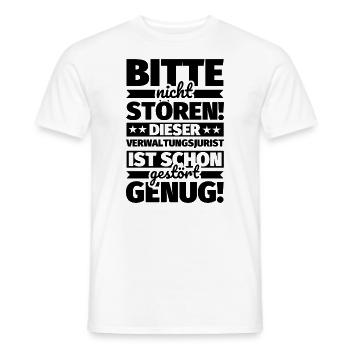 Verwaltungsjurist Geschenke Stören lustiger Spruch - Männer T-Shirt - Weiß - Vorne - AI Model Male 178 dark (178cm)