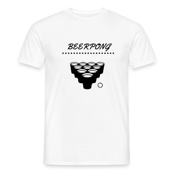 beerpong - Männer T-Shirt - Weiß - Vorne - AI Model Male 178 dark (178cm)