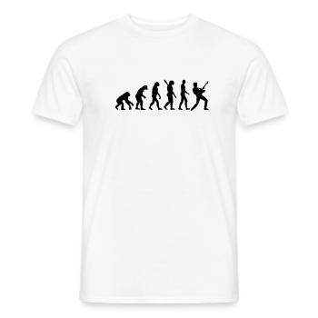 Evolution Rock Musiker - Männer T-Shirt - Weiß - Vorne - AI Model Male 178 dark (178cm)