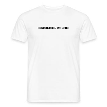 Panneau de l’aéroport de Rüsselsheim am Main - T-shirt homme - blanc - Devant - AI Model Male 178 dark (178cm)