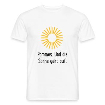Frites - T-shirt homme - blanc - Devant - AI Model Male 178 dark (178cm)