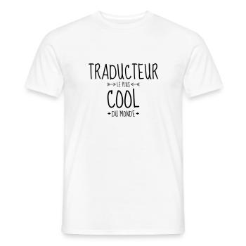 traducteur / traduction / traductrice / traduire - T-shirt homme - blanc - Devant - AI Model Male 178 dark (178cm)