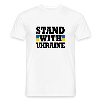 stand with ukraine - Men's T-Shirt - white - Front - AI Model Male 178 dark (178cm)