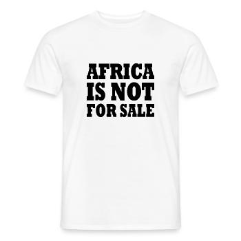 africa is not for sale - Men's T-Shirt - white - Front - AI Model Male 178 dark (178cm)