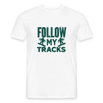 Skiing Snowboard Mountains Holiday Snow Freestyle - Men's T-Shirt - white - Front - AI Model Male 178 dark (178cm)