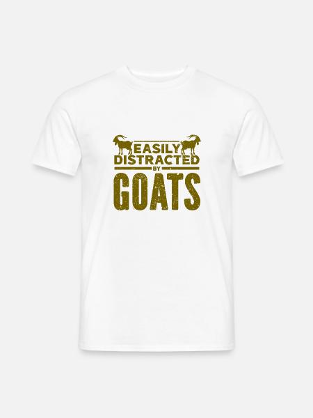 Ziege - Bock - Geiß - Bauernhof - Zoo - Urlaub - Männer T-Shirt - Weiß