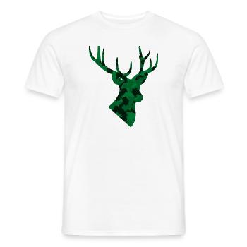Camouflage Hirsch - Männer T-Shirt - Weiß - Vorne - AI Model Male 178 dark (178cm)