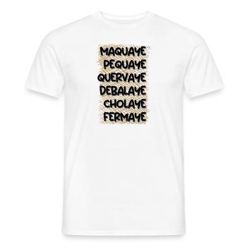 maquaye pequaye tee shirt humoristique chti - T-shirt homme - blanc - Devant - AI Model Male 178 dark (178cm)