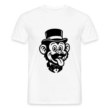 Bande dessinée Monkey Groom - T-shirt homme - blanc - Devant - AI Model Male 178 dark (178cm)