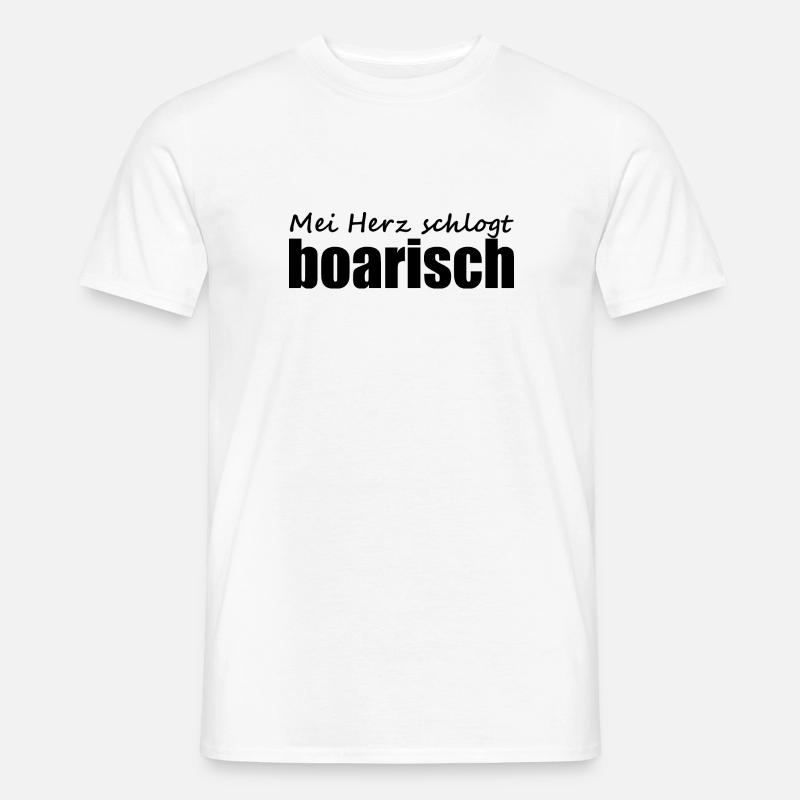 Bayerisch - Dialekt - Spruch - Männer T-Shirt - Weiß