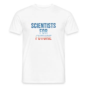 Scientists for Future | Warming Stripes - Men's T-Shirt - white - Front - AI Model Male 178 dark (178cm)