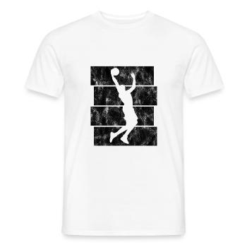 Basketteur basket-ball basket-ball - T-shirt homme - blanc - Devant - AI Model Male 178 dark (178cm)