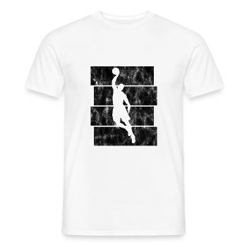 Basketball Basketballer Basketballspieler Retro - Männer T-Shirt - Weiß - Vorne - AI Model Male 178 dark (178cm)