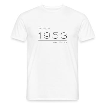 Année 52, 70e anniversaire, anniversaire de mariage - T-shirt homme - blanc - Devant - AI Model Male 178 dark (178cm)