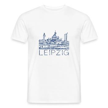 Kulizeichnung Leipzig - T-shirt homme - blanc - Devant - AI Model Male 178 dark (178cm)