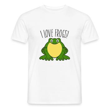 J'adore les grenouilles - T-shirt homme - blanc - Devant - AI Model Male 178 dark (178cm)