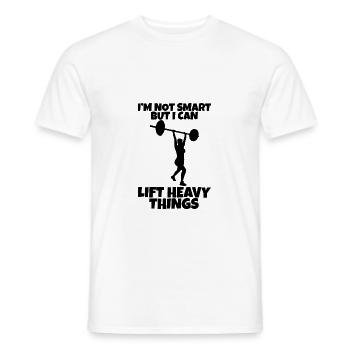 I'm Not Smart But I Can Lift Heavy Things - Men's T-Shirt - white - Front - AI Model Male 178 dark (178cm)