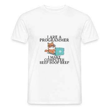 I Are A Programmer I Make Computer Beep Boop Beep4 - Männer T-Shirt - Weiß - Vorne - AI Model Male 178 dark (178cm)