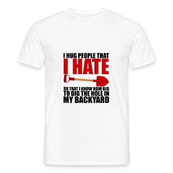 J’embrasse des gens que je déteste 2 - T-shirt homme - blanc - Devant - AI Model Male 178 dark (178cm)