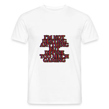 Ne rien nier mais définir trop de jeux 4 - T-shirt homme - blanc - Devant - AI Model Male 178 dark (178cm)