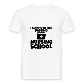 I Survived Her Passing Nursing School 10 - Men's T-Shirt - white - Front - AI Model Male 178 dark (178cm)