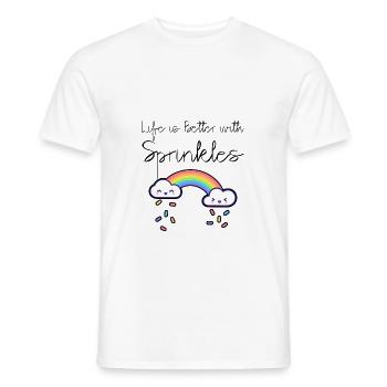 Life Is Better With Sprinkles 11 - Men's T-Shirt - white - Front - AI Model Male 178 dark (178cm)