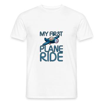 My First Plane Ride 29 - Men's T-Shirt - white - Front - AI Model Male 178 dark (178cm)