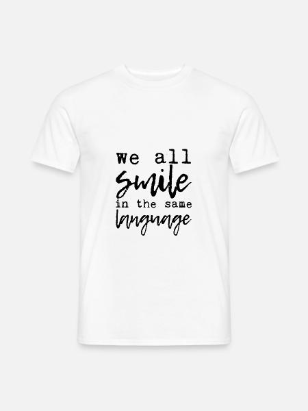 We All Smile In The Same Language 7 - Männer T-Shirt - Weiß