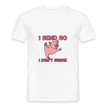 I Bend So I Don't Break - Men's T-Shirt - white - Front - AI Model Male 178 dark (178cm)