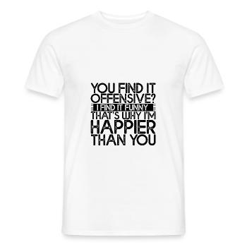 You Find It Offensive, I Find It Funny 2 - Männer T-Shirt - Weiß - Vorne - AI Model Male 178 dark (178cm)