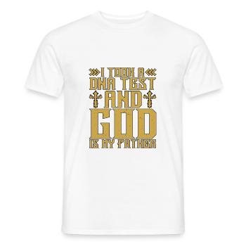 I Took A DNA Test And God Is My Father 17 - Männer T-Shirt - Weiß - Vorne - AI Model Male 178 dark (178cm)