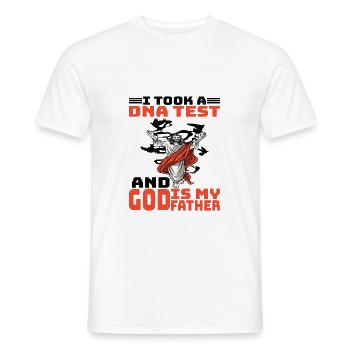 I Took A DNA Test And God Is My Father 18 - Männer T-Shirt - Weiß - Vorne - AI Model Male 178 dark (178cm)