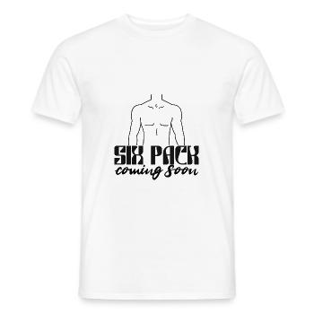 Six Pack à venir 20 - T-shirt homme - blanc - Devant - AI Model Male 178 dark (178cm)