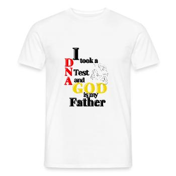I Took A DNA Test And God Is My Father 24 - Männer T-Shirt - Weiß - Vorne - AI Model Male 178 dark (178cm)