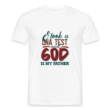 I Took A DNA Test And God Is My Father 19 - Männer T-Shirt - Weiß - Vorne - AI Model Male 178 dark (178cm)