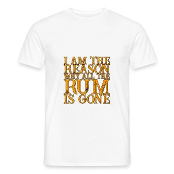 I Am The Reason Why All The Rum Is Gone 3 - Men's T-Shirt - white - Front - AI Model Male 178 dark (178cm)