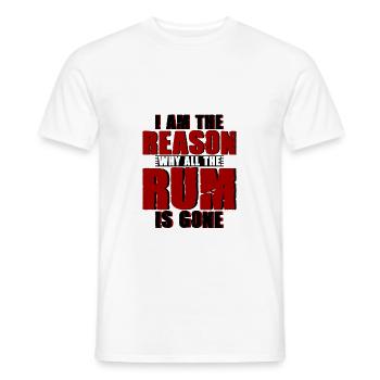 I Am The Reason Why All The Rum Is Gone 4 - Men's T-Shirt - white - Front - AI Model Male 178 dark (178cm)